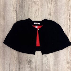 Annie Black and Red Cape Elegant Evening Wear